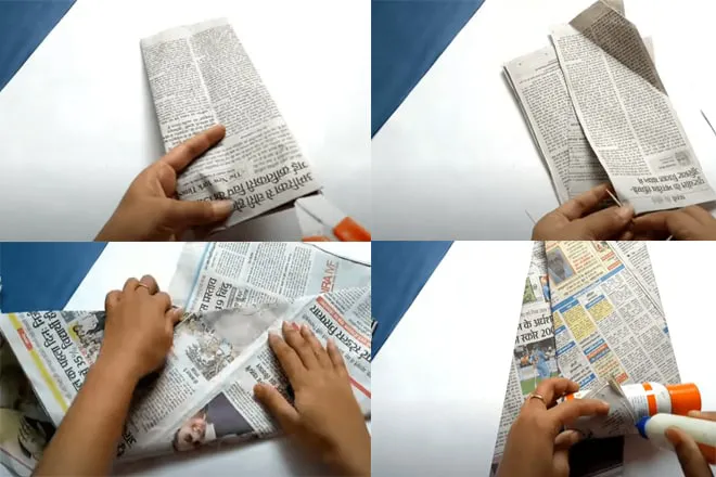 Cách làm lọ hoa bằng giấy báo
