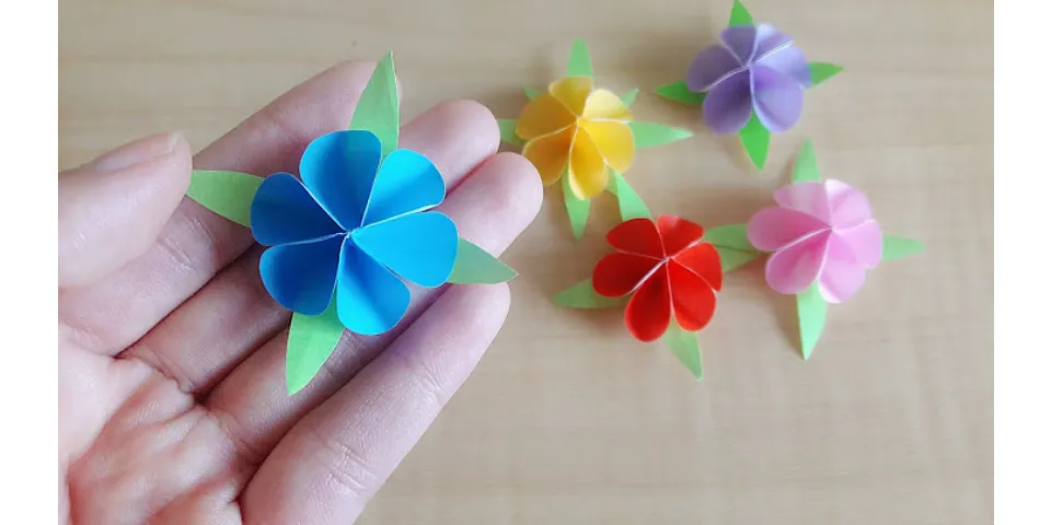 cách làm hoa bằng giấy màu